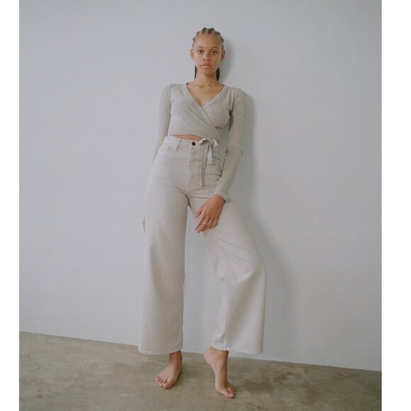 OZMA Denim - OZMA Mara Wide Leg Jean (Tencel Bull Denim) Stucco 26